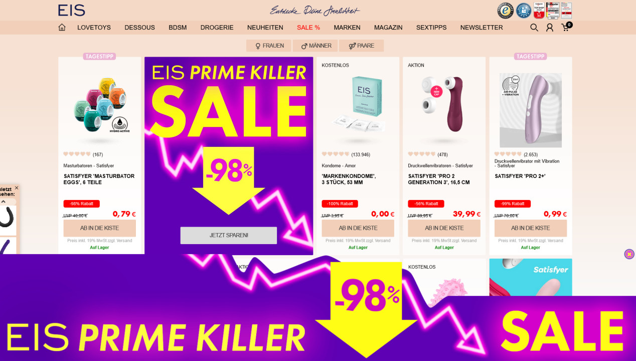 Eis.de: Wo coole Leute heiße Sextoys kaufen, Artikelbild