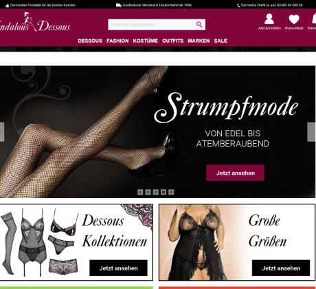 Andalous Dessous: aufregende Lingerie, smart sortiert, Artikelbild